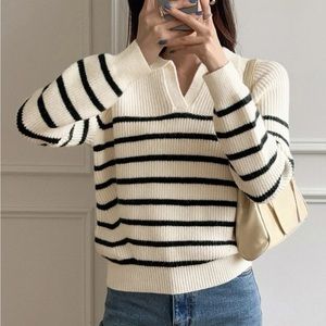 Striped Black and White Sweater